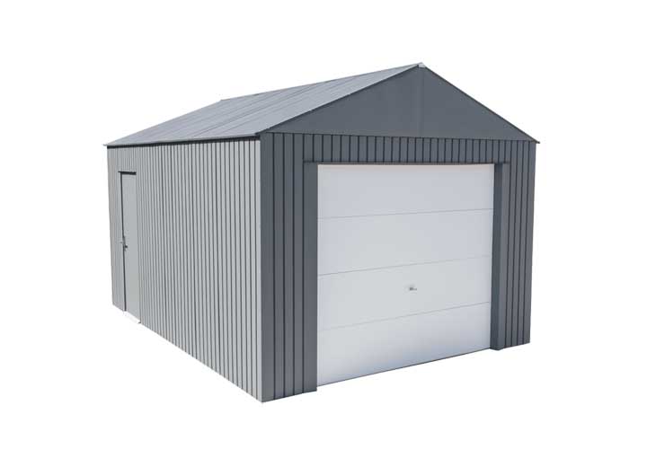 SOJAG EVEREST WIND & SNOW RATED STEEL GARAGE - 12 FT. X 15 FT. X 10 FT. CHARCOAL