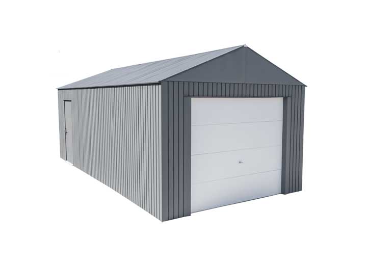 SOJAG EVEREST WIND & SNOW RATED STEEL GARAGE - 12 FT. X 25 FT. X 10 FT. CHARCOAL