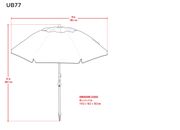Arrow Storage Products 7ft tilt umbrella w/ wind vent, tilt, anchor (ub76) & half mesh/fabric carry bag