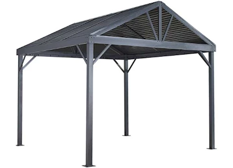 ShelterLogic SANIBEL I HARDTOP GAZEBO; 8FT X 8FT; STEEL ROOF; LIGHT GRAY