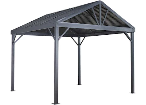 ShelterLogic SANIBEL I HARDTOP GAZEBO; 10FT X 10FT; STEEL ROOF; LIGHT GRAY