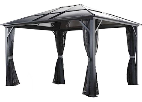 ShelterLogic MERIDIEN GAZEBO; 10FT X 12FT; GRAY; PC 8MM NYLON