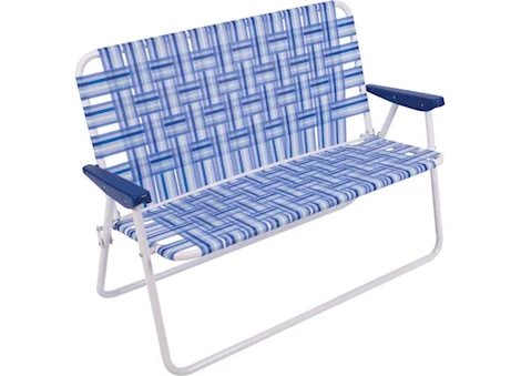 ShelterLogic Blue and white web love seat Main Image