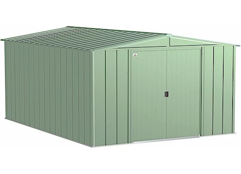 Arrow Classic Steel Storage Shed – 10 ft. x 14 ft. Sage Green Main Image
