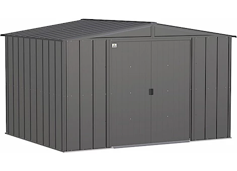 Arrow Classic Steel Storage Shed – 10 ft. x 8 ft. Charcoal Main Image