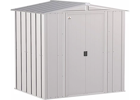Arrow Classic Steel Storage Shed – 6 ft. x 5 ft. Flute Grey