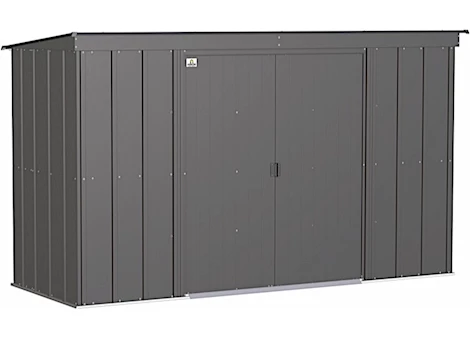 Arrow Classic Steel Storage Shed – 10 ft. x 4 ft. Charcoal Main Image