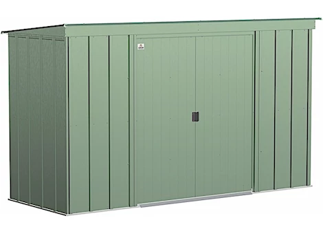 Arrow Classic Steel Storage Shed – 10 ft. x 4 ft. Sage Green Main Image