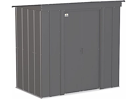 Arrow Classic Steel Storage Shed – 6 ft. x 4 ft. Charcoal Main Image