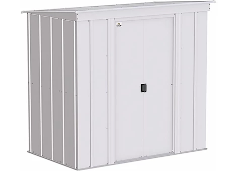 Arrow Classic Steel Storage Shed – 6 ft. x 4 ft. Flute Grey Main Image