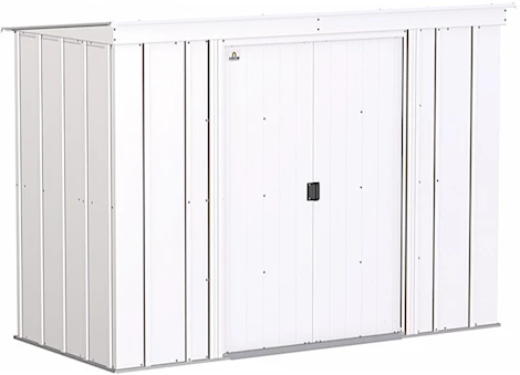 Arrow Classic Steel Storage Shed – 8 ft. x 4 ft. Flute Grey