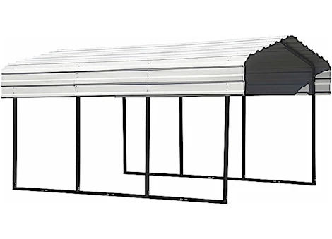 Arrow Steel Carport - 10 ft. x 29 ft. x 7 ft. - Eggshell/Black