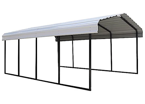 Arrow Steel Carport - 12 ft. x 20 ft. x 7 ft. - Eggshell/Black