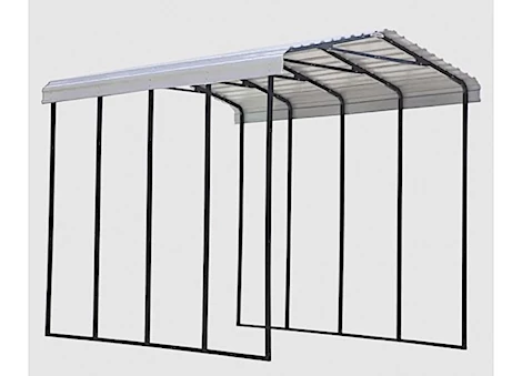 Arrow RV Steel Carport - 14 ft. x 20 ft. x 14 ft. - Eggshell/Black