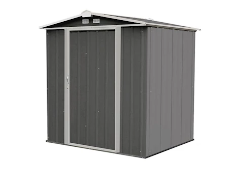 Arrow EZEE Shed Steel Storage Shed - 6 ft. x 5 ft. x 6 ft. Charcoal with Cream Trim Main Image