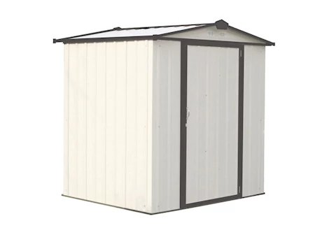Arrow EZEE Shed Steel Storage Shed - 6 ft. x 5 ft. x 6 ft. Cream with Charcoal Trim