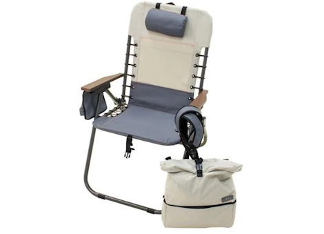 Arrow Storage Products Roped hi-boy removable backpack chair in slate and putty Main Image