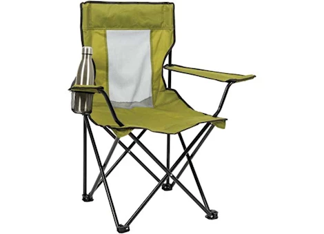 ShelterLogic MESH BACK FOLDING QUAD CAMPING CHAIR-GREEN