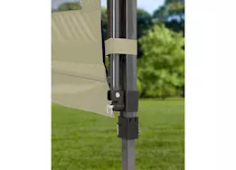 ShelterLogic Qs sx170 straight leg pop-up canopy;  taupe/graph metallic; 2x 1/2 awg