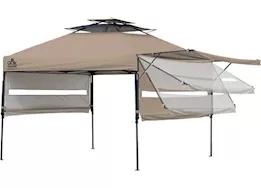 ShelterLogic Qs sx170 straight leg pop-up canopy;  taupe/graph metallic; 2x 1/2 awg