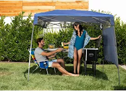 ShelterLogic Qs go hybrid slant leg pop-up canopy; blue/graphite metallic