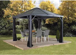 ShelterLogic Sanibel hardtop gazebo; 8ft x 8ft; steel roof; light gray