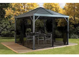 ShelterLogic Sanibel hardtop gazebo; 8ft x 8ft; steel roof; light gray