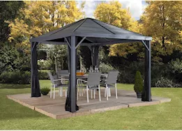 ShelterLogic Sanibel hardtop gazebo; 8ft x 8ft; steel roof; light gray