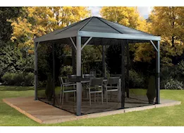 ShelterLogic Sanibel hardtop gazebo; 8ft x 8ft; steel roof; light gray