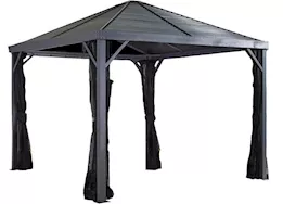 ShelterLogic Sanibel hardtop gazebo; 8ft x 8ft; steel roof; light gray