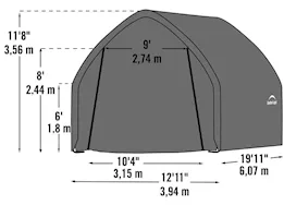 ShelterLogic Garage in a box suv/truck; peak; 13 x 20 x 12ft;  gray