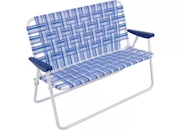 ShelterLogic Blue and white web love seat