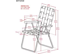 ShelterLogic Blue and white web chair