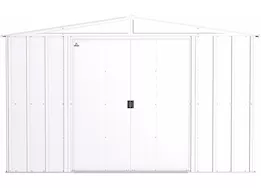 Arrow Classic Steel Storage Shed – 10 ft. x 14 ft. Flute Grey