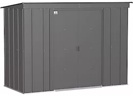 Arrow Classic Steel Storage Shed – 8 ft. x 4 ft. Charcoal