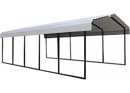 Arrow Steel Carport - 12 ft. x 29 ft. x 7 ft. - Eggshell/Black