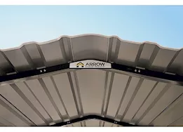 Arrow Steel Carport - 12 ft. x 29 ft. x 7 ft. - Eggshell/Black