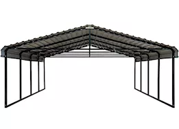 Arrow Steel Carport - 20 ft. x 20 ft. x 7 ft. - Charcoal/Black