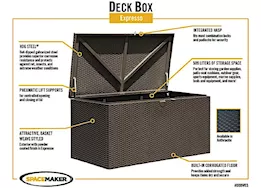 Spacemaker Deck Box - 4.5 ft. x 2.5 ft. x 2 ft. - Espresso