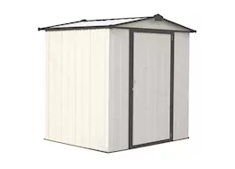 Arrow EZEE Shed Steel Storage Shed - 6 ft. x 5 ft. x 6 ft. Cream with Charcoal Trim