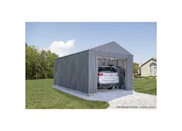 SOJAG Everest Wind & Snow Rated Steel Garage - 12 ft. x 25 ft. x 10 ft. Charcoal