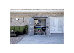 Spacemaker Patio Steel Storage Shed - 5 ft. x 3 ft. x 6 ft. Gray/Anthracite