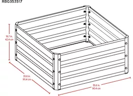 ShelterLogic Raised bed garden 35x35x17 galvanized