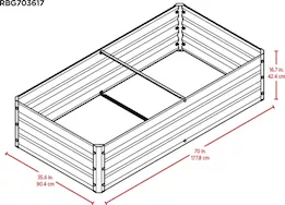 ShelterLogic Raised bed garden 72x36x17 galvanized