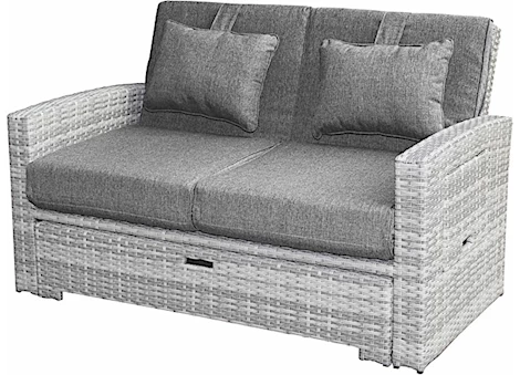 Allspace Rattan Modular Sofa Set - Dark/Medium Gray