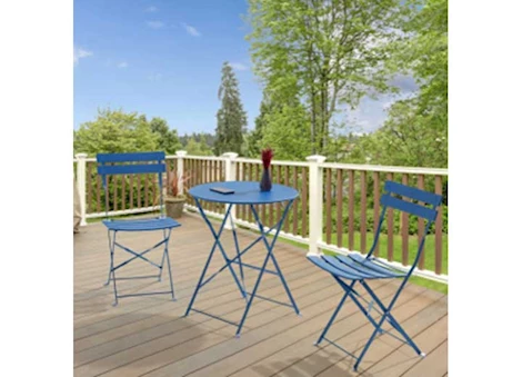 Allspace 3 piece foldable outdoor bistro set, light green Main Image