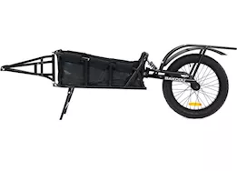 Bakcou Single wheel mule/storm e-bike trailer w/50-90lbs capacity, cargo liner & kickstand