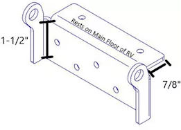 BAL RV Products Replacement base roller 1/2 in wear bar