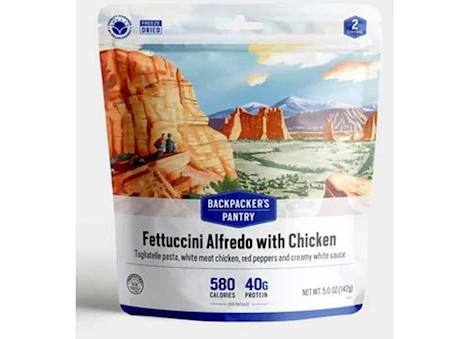 Backpacker's Pantry FETTUCCINI ALFREDO W/CHICKEN, 2-SERVE (6 POUCHES)