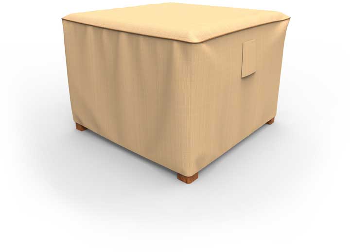 Budge Industries NeverWet Savanna Square Patio Table/Ottoman Cover, Medium – Tan